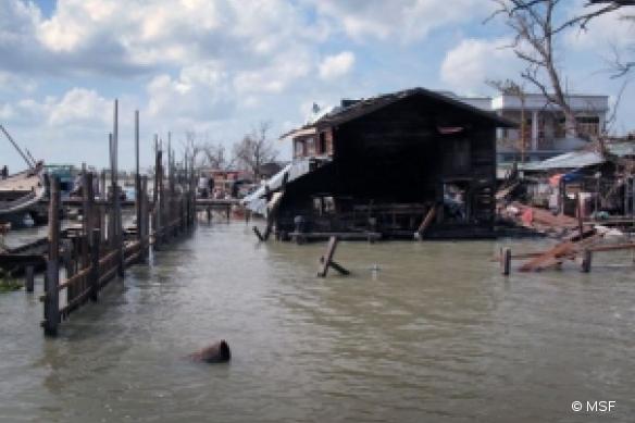 La zone de Bogaley, particulièrement dévastée par le cyclone