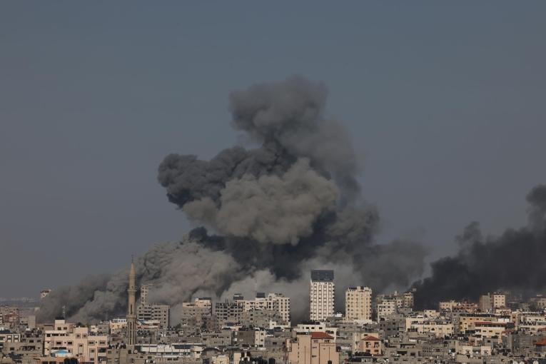 Bombardements sur la bande de Gaza -image d'illustration, octobre 2023
