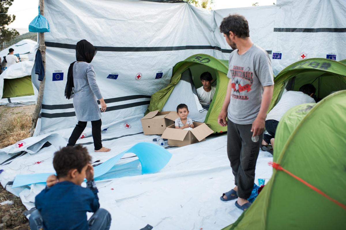 Camp de Moria sur l'île de Lesbos. Grèce. 2018.
 © Robin Hammond/Witness Change