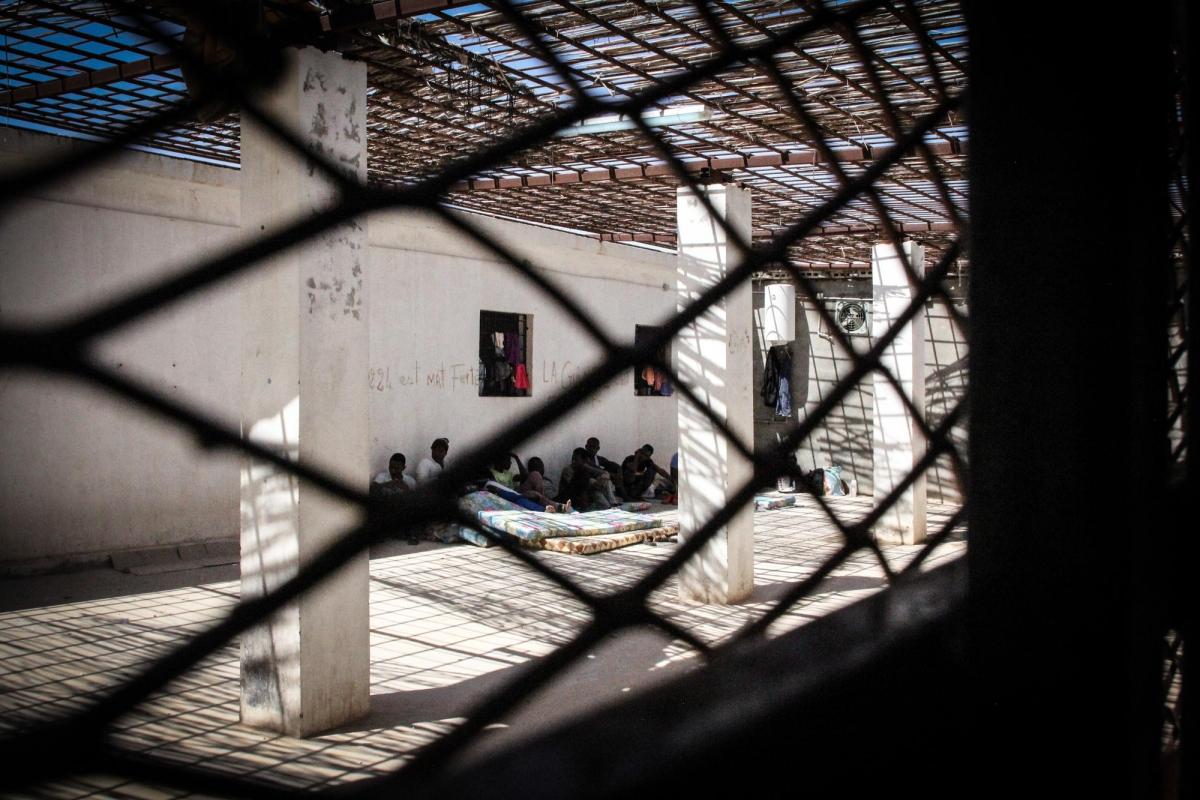 Centre de détention de Khoms, à 120km à l'est de Tripoli.&nbsp;
 © Sara Creta/MSF