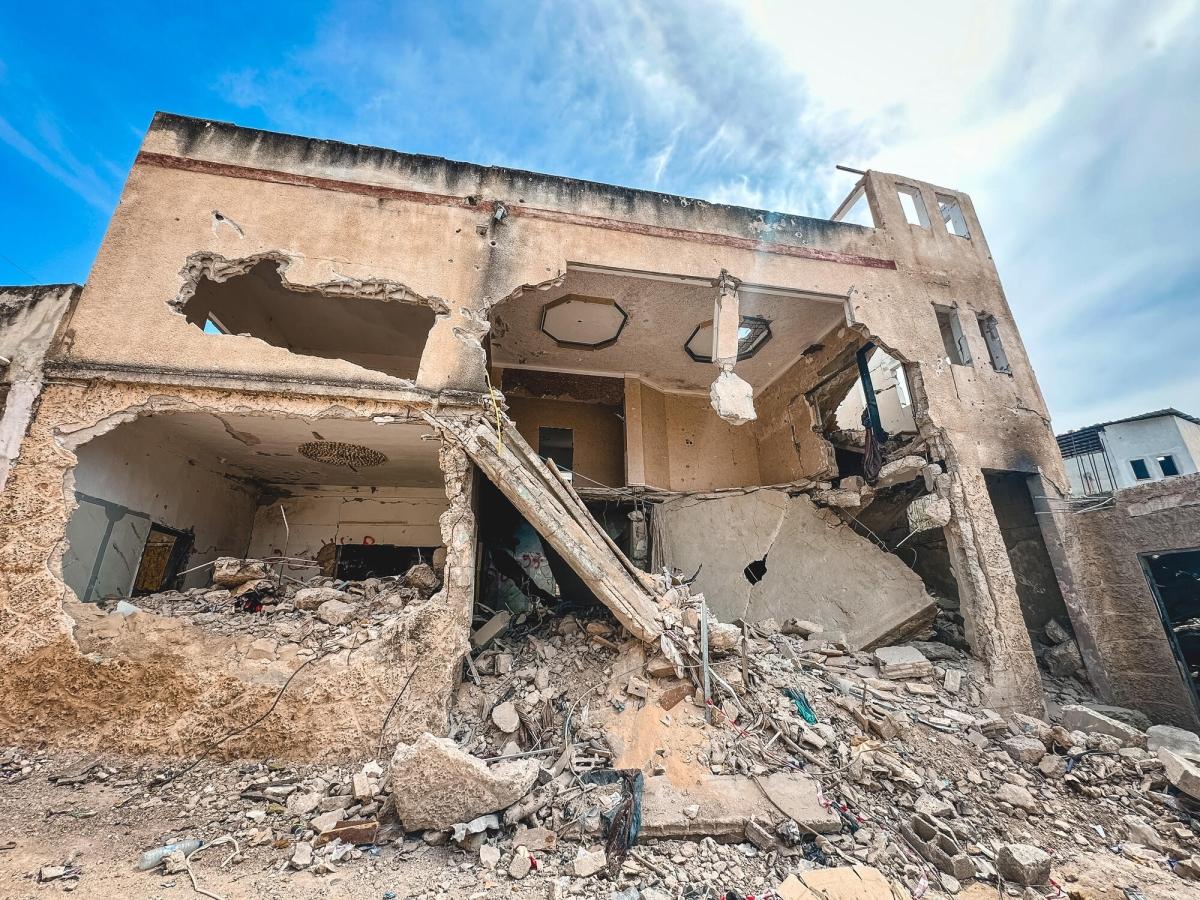 Une maison détruite par les forces israéliennes à la suite de plusieurs incursions militaires dans le camp de Jénine, en Cisjordanie, Palestine.&nbsp;
 © Oday Alshobaki/MSF
