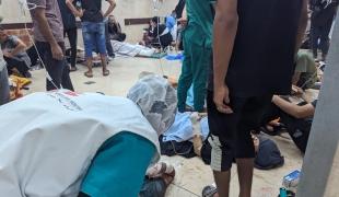 De nombreux blessés palestiniens sont pris en charge à l'hôpital Al-Aqsa