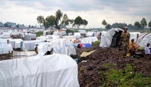 Camp de déplacés de Kanyaruchinya quelques jours avant qu'il ne soit déserté 4 novembre 2012.